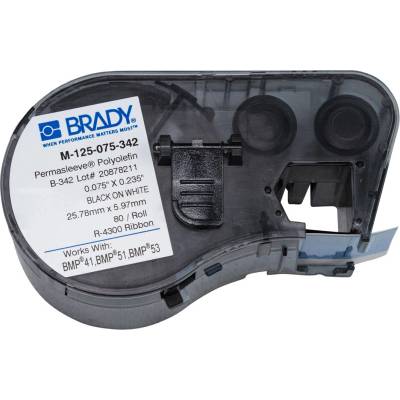 Brady M-125-075-342 / 131611, Labelmaker PermaSleeve Маншети за маркиране на кабели, 19.05 mm x 6.00 mm (M-125-075-342)