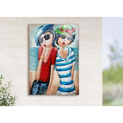 Obdélníkový obraz GILDE Gallery Côte d'Azur ženy u moře, 100 cm