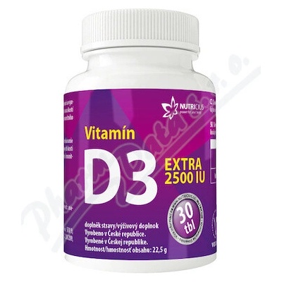 Nutricius Vitamín D3 EXTRA 2500 IU 30 tabliet