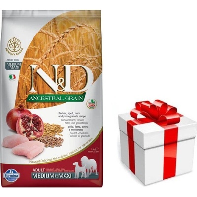N&D Ancestral Grain Low Grain Dog Light Medium & Maxi Chicken & Pomeg 12 kg