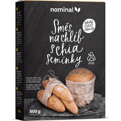 Nominal Směs na chléb s chia bez lepku 500 g – Zboží Dáma