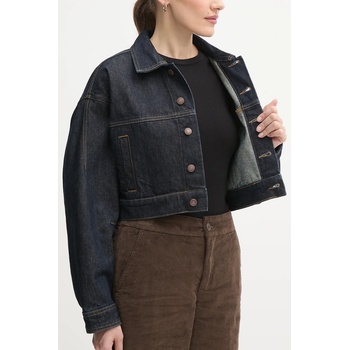 Calvin Klein Jeans Дънково яке Calvin Klein Jeans в тъмносиньо преходен модел с уголемена кройка LV047D700G (LV047D700G)