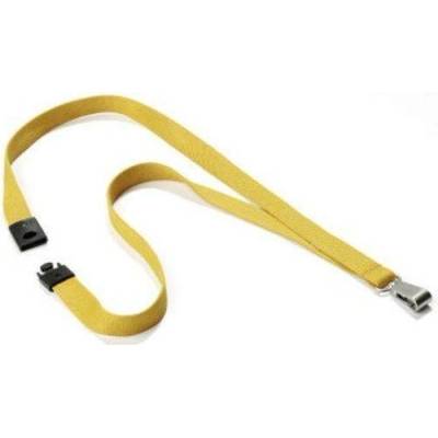 Snúrka na krk Závesný remienok DURABLE SOFT COLOUR 15mm žltý 10ks