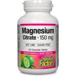 Natural Factors Magnesium Citrate/ Магнезий (цитрат) 150 mg х 60 дъвчащи таблетки Natural Factors (1650 NF)