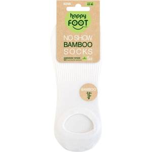 AGIVA Мъжки терлици Agiva Happy Foottopia, Premium No Show, Бамбук, Бял, 43-46 размер (AGIVA-338)