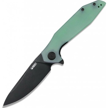 KUBEY Nova Liner Lock Flipper Folding Pocket Knife Jade G10 Handle KU117G