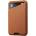 Mujjo MagWallet Leather Card Holder with MagSafe - кожен портфейл (джоб) за прикрепяне към iPhone с MagSafe (кафяв)