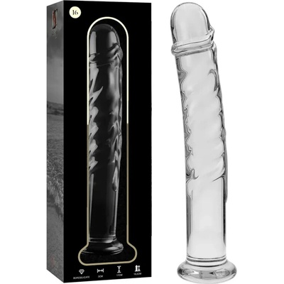Ibiza Nebula Model 16 Dildo Borosilicate Glass 18.5 x 3 cm Clear