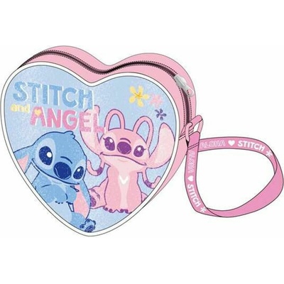 Cerda Dívčí kabelka LILO A STITCH a Angel srdce třpytivá růžová