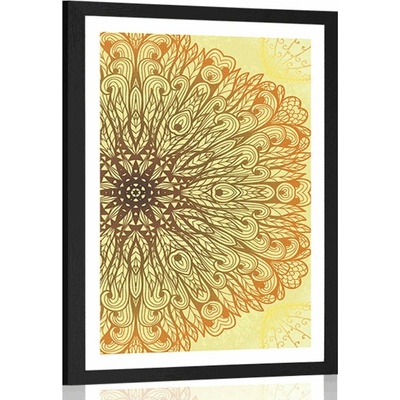 Plakát s paspartou jedinečný etnický ornament - 40x60 no frame