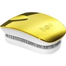 Ikoo Pocket Metallic White Soleil kartáč na vlasy bílo-zlatý
