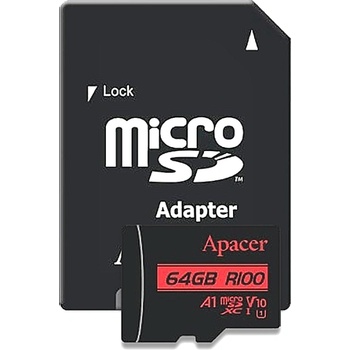 Apacer microSDXC 64GB R100 UHS-I AP64GMCSX10UB-R