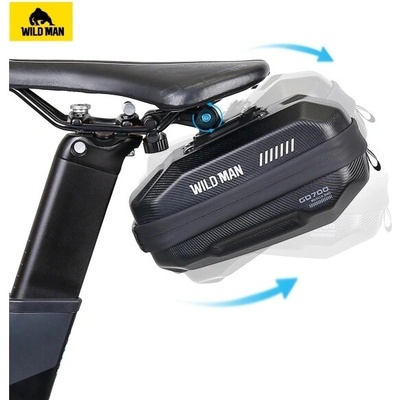 Kryt Držiak Wildman Traveling Bag Bike Frame With Zipper 1L 4 "- 7" M90 Black