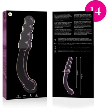 Nebula Series by Ibiza Стъклено розово дилдо модел 14 nebula 18.5 см