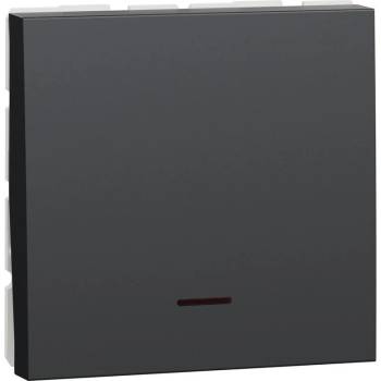 Schneider Electric SE Двуполюсен ключ 32А с индикатор 2 мод. цвят Антрацит Unica - NU323254S (NU323254S)