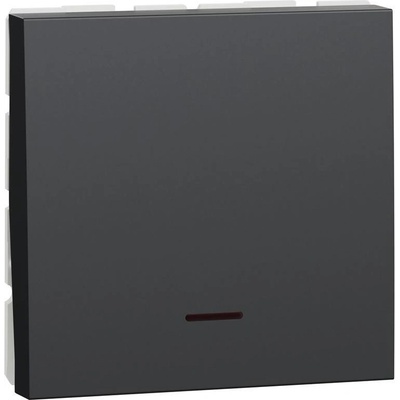 Schneider Electric SE Двуполюсен ключ 32А с индикатор 2 мод. цвят Антрацит Unica - NU323254S (NU323254S)