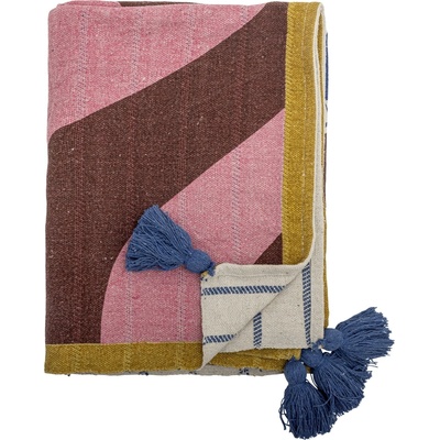 Bloomingville Přehoz z recyklované bavlny Remy 130 x 150 cm, multi barva, textil