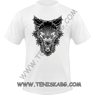 Fruit of the Loom Тениска - Вълк черно бял