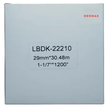 Image 1 of NEOMAX ЛЕНТА ЗА ЕТИКЕТНИ ПРИНТЕРИ BROTHER ТИП QL - CONTINUOUS PAPER TAPE - 29 mm x 30, 48 m - DK22210 (DK-22210) - PN LB-22210 - NEOMAX (300BRADK22210N)