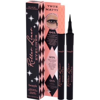 Benefit Roller Liner True Matte matné tekuté oční linky Black 1 ml – Zboží Dáma