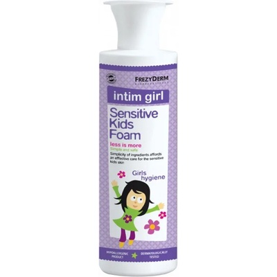 Frezyderm Нежен измиващ интимен детски гел , Frezyderm Sensitive Kids Intim Girl Foam 250ml Foam Cleanser For Sensitive Area