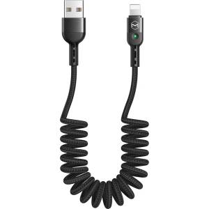 Xmart Lightning кабел Xmart Spiral, 1.8м, Черен (9108)