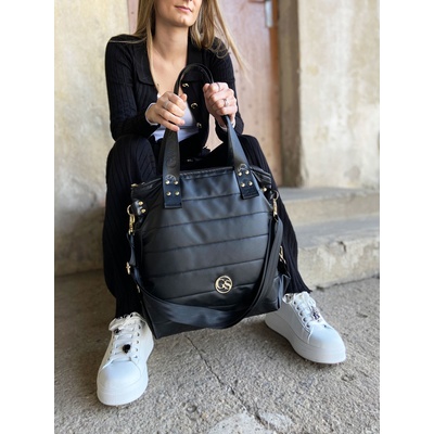 Grosso Športovo-elegantná kabelka na rameno GS-49-blackPRESmat