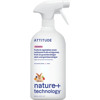 Attitude čistič na ovoce a zeleninu bez vůně s rozprašovačem 800 ml