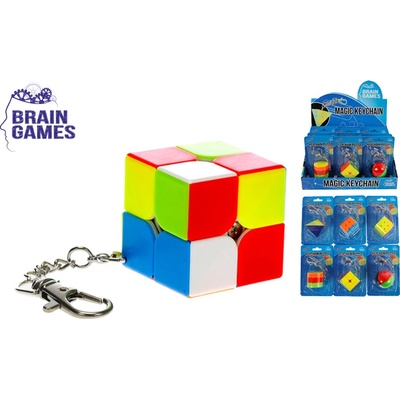 Brain Games Fidget Toys Hlavolam přívěsek na klíče 4cm