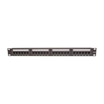 Securitynet Cat. 6 panel 19 inch 1U 24xRJ45 UTP black CCAS-PA6-24UTP