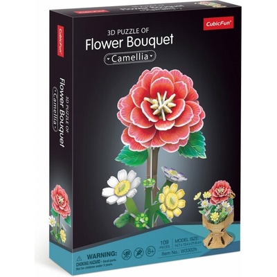 CUBICFUN 3D puzzle Kytica kamélie 109 ks