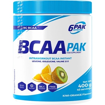 Image 1 of 6PAK Nutrition BCAA PAK 2: 1: 1 Instant [400 грама] Портокал - киви