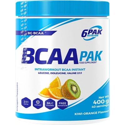 6PAK Nutrition BCAA PAK 2: 1: 1 Instant [400 грама] Портокал - киви