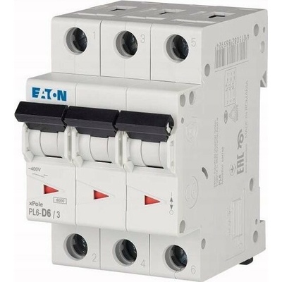 Eaton 3P D 6A 6kA AC PL6-D6/3 286610
