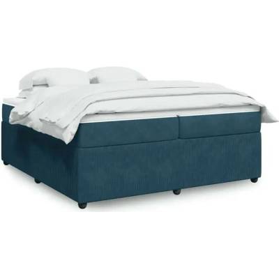 vidaXL 11461.3285666 Boxspring postel s matrací tmavě modrá samet