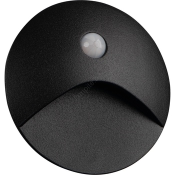 Kanlux 39124 - LED осветително тяло за стълби със сензор EXIN 2, 5W/230V 3000K IP65 черно кръгло (KX2640)