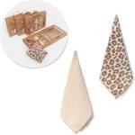 LoveMAXX Памучни кърпи LoveMAXX - 7 броя, 20 х 20 cm, леопардови, асортимент (231LV-leo) - ozone