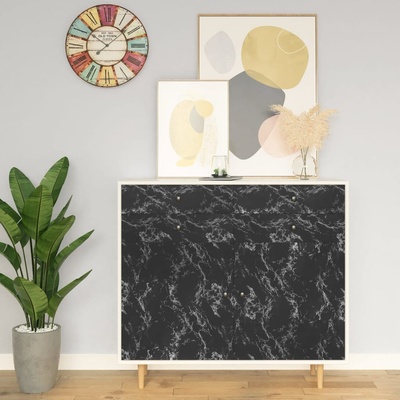 224915 Samolepící tapeta na nábytek černý kámen, rozměry 500 x 90 cm