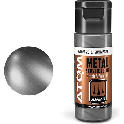 AMMO by MIG Jimenez ATOM METALLIC COLOR Gun Metal 20ml
