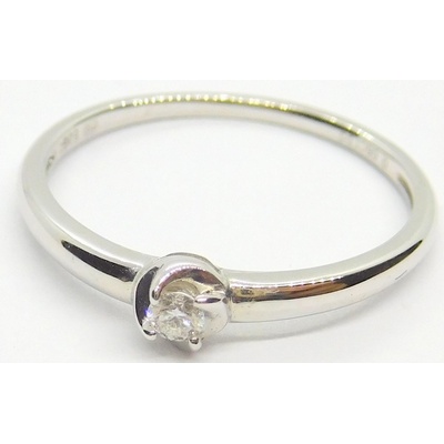 Klenoty Budín Zásnubní diamantový prsten z bílého zlata 3861319