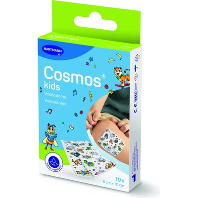 Cosmos Kids vodeodolná detská náplasť na rany 6 cm x 10 cm 10 ks