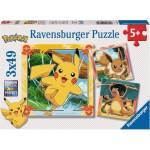 Ravensburger Детски пъзел Ravensburger от 3 x 49 части - Покемон (12004062) - ozone