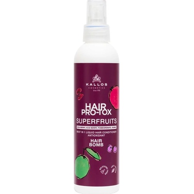 Kallos Cosmetics Hair Pro-Tox Superfruits Hair Bomb posilující bezoplachový kondicionér na vlasy 200 ml