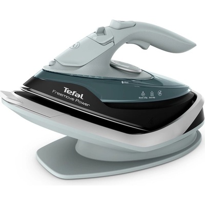 Tefal Безжична ютия Tefal Freemove Power FV6670E0, 2600W, пароструйка 220 г/мин, променлива пара 0 - 40 г/мин, резервоар за вода 250 мл, система против накип, Зелен (FV6670E0)