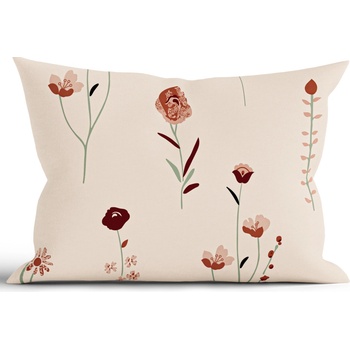 MKLozkoviny.sk bavlna Renforcé Vlčie maky béžové 50 x 70 cm