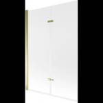 Mexen Castor двукрилен душ екран 120 x 150 см, мразовит, златист - 892-120-002-50-30 (892-120-002-50-30)