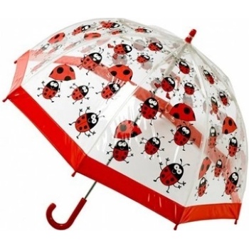Blooming Brollies Dětský průhledný holový deštník Buggz Kids Stuff Ladybugs BULB