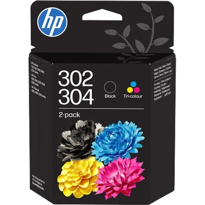 HP Касета HP DeskJet 2620; 2630; 2632; 2634; 3639; 3750; 3760; 3762/DeskJet Printer B82L1AE - Tri-color/Black - (B82L1AE) - HP 302/304 - заб. : 160 брой копия, 2 ml капацитет (B82L1AE#LS2)