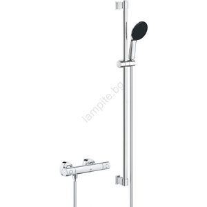 GROHE 34857000 - Комплект за душ с термостатен смесител precision get 12 блестящ хром (gh1267)