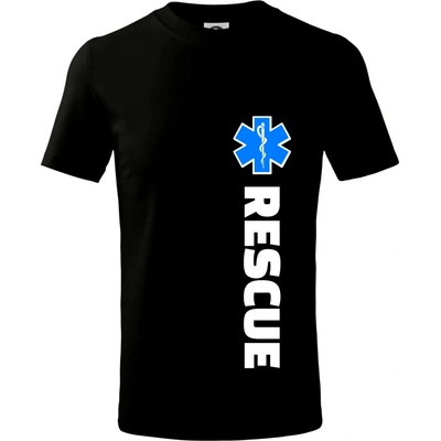 Rescue pre záchranárov tričko detské čierna